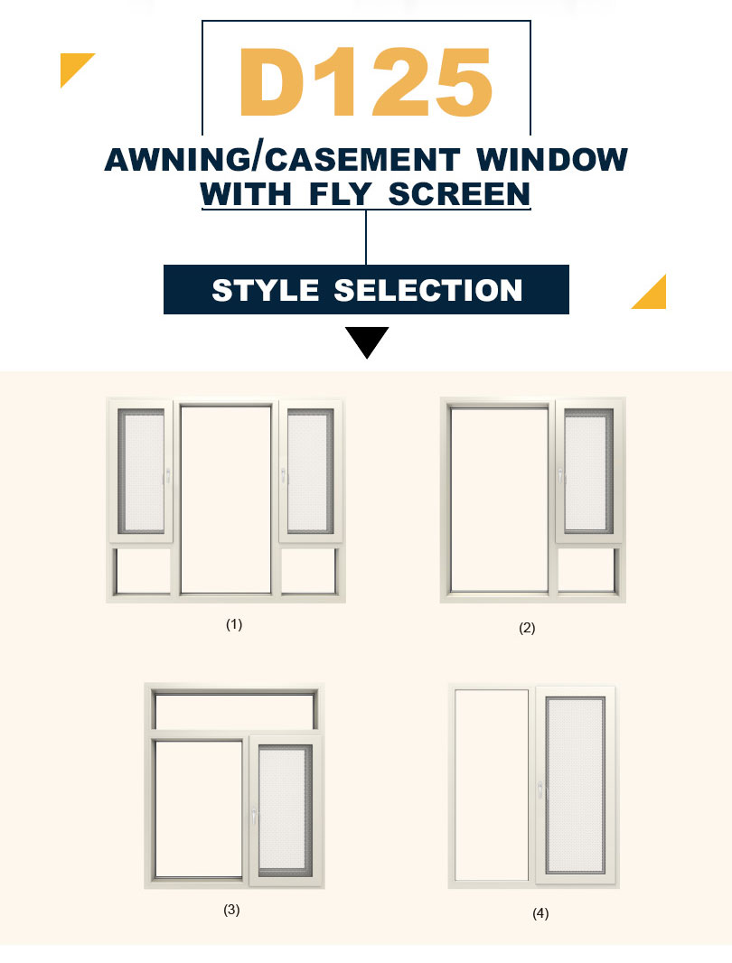 Classic Aluminium Frame Casement Window for Home