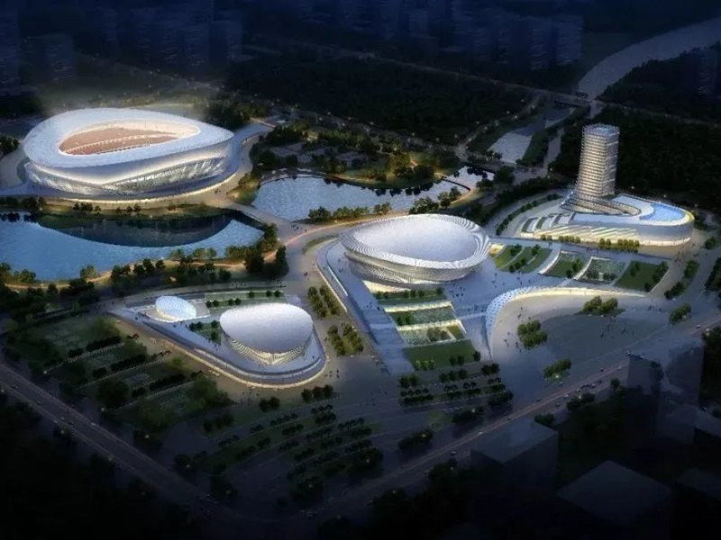[Caso do projeto] Shandong Linyi Olympic Sports Center adota material de alumínio Fen'an Visão geral do Shandong Linyi Olympic Sports Center